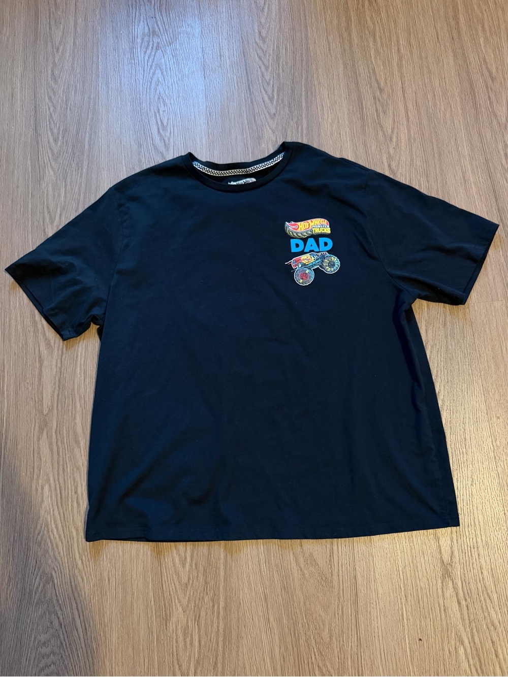 Mattel Hot Wheels Monster Trucks Black Tee with White Logo